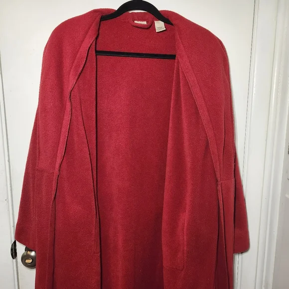 LL Bean Womens Petite Large Polyester Robe Red - Picture 4 of 13